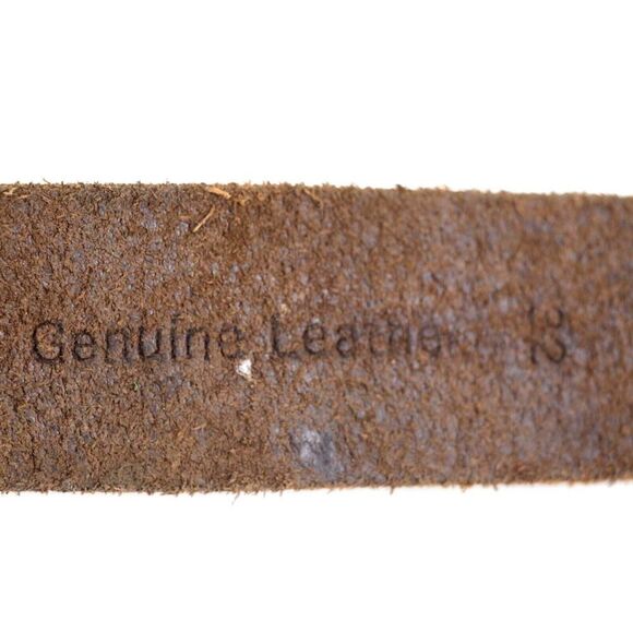 PEBBLED BROWN GENUINE LEATHER 1 3/8"Wd CASUAL DRESS MEN'S BELT Sz 32 (B71 - Picture 6 of 11